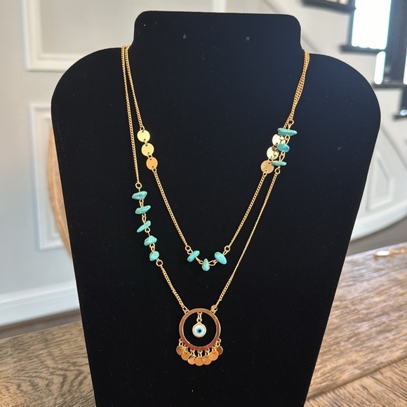 NWOT EYE DOUBLE NECKLACE - Picture 4 of 17